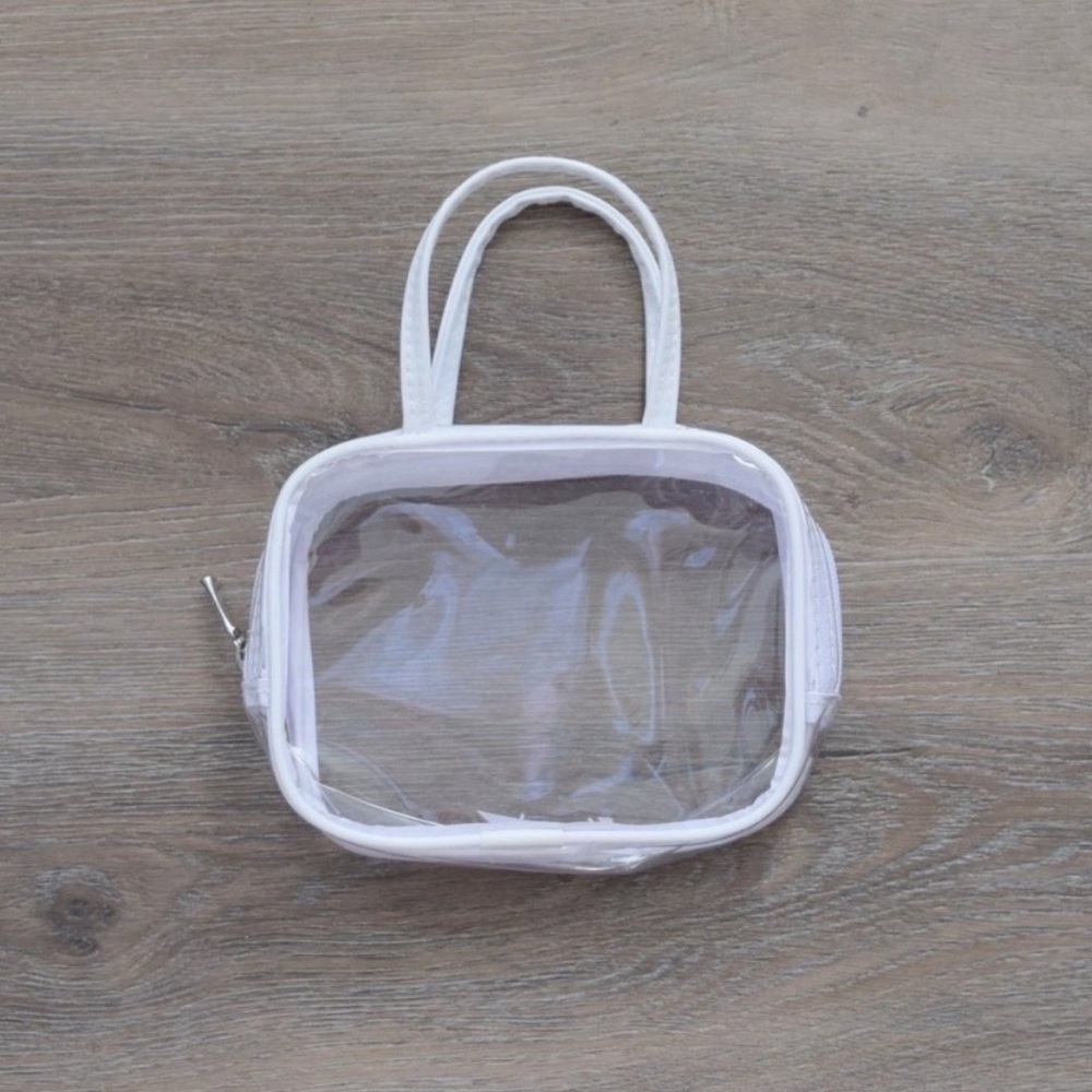 Bundle 5/$25 🤍 New Tiny Zip Up Clear Bag with Handles